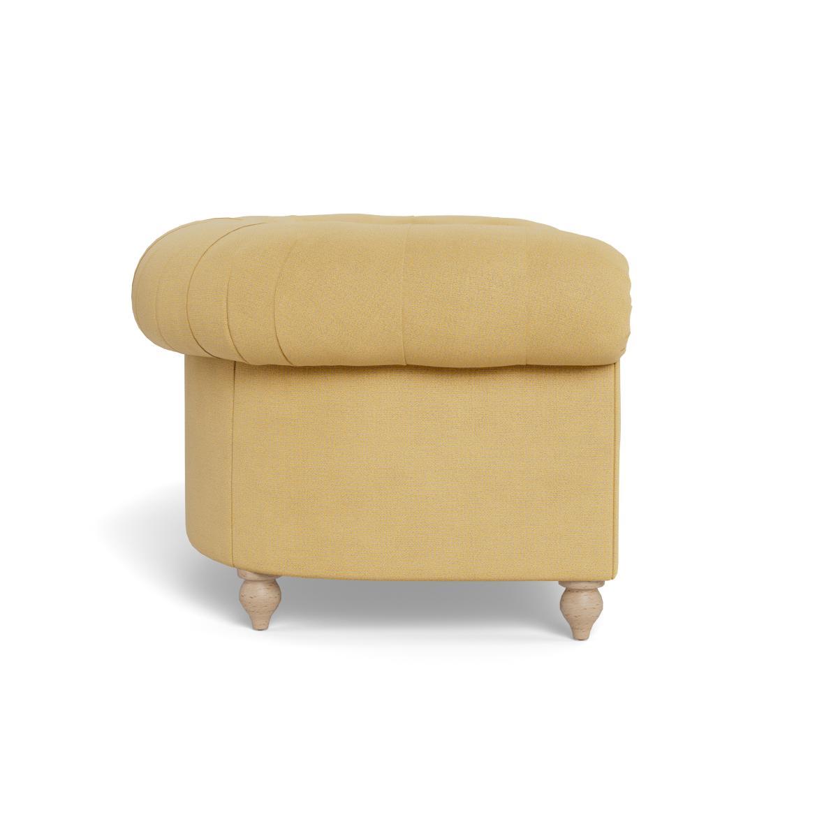 Heal's Fitzrovia Loveseat Tejo Recycled Ochre Black Painted Oak Feet - Heal's UK Furniture – image 3