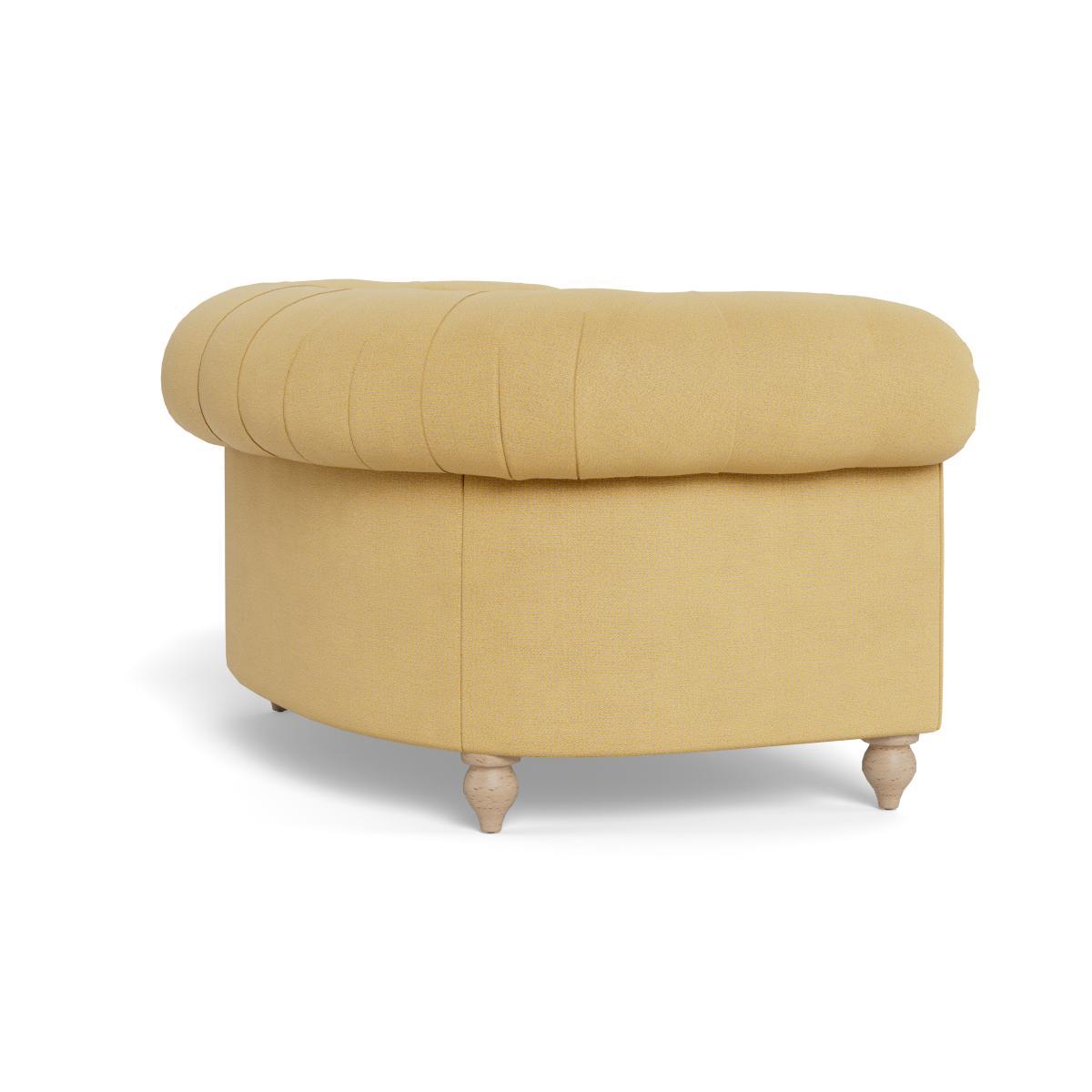 Heal's Fitzrovia Loveseat Tejo Recycled Ochre Black Painted Oak Feet - Heal's UK Furniture – image 4