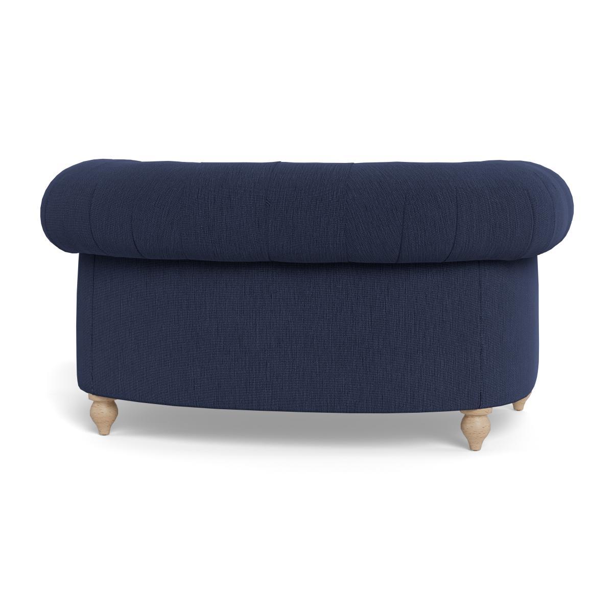 Heal's Fitzrovia Loveseat Smart Linen Mix Navy Natural Oak Feet - Heal's UK Furniture – image 5