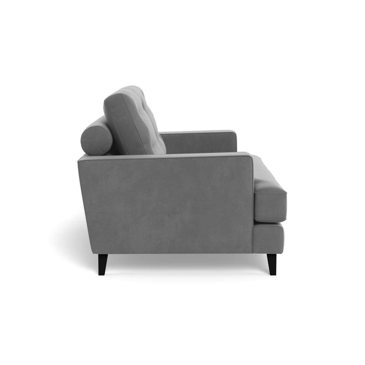 Heal's Mistral Loveseat Smart Velvet Mercury Black Feet – image 3
