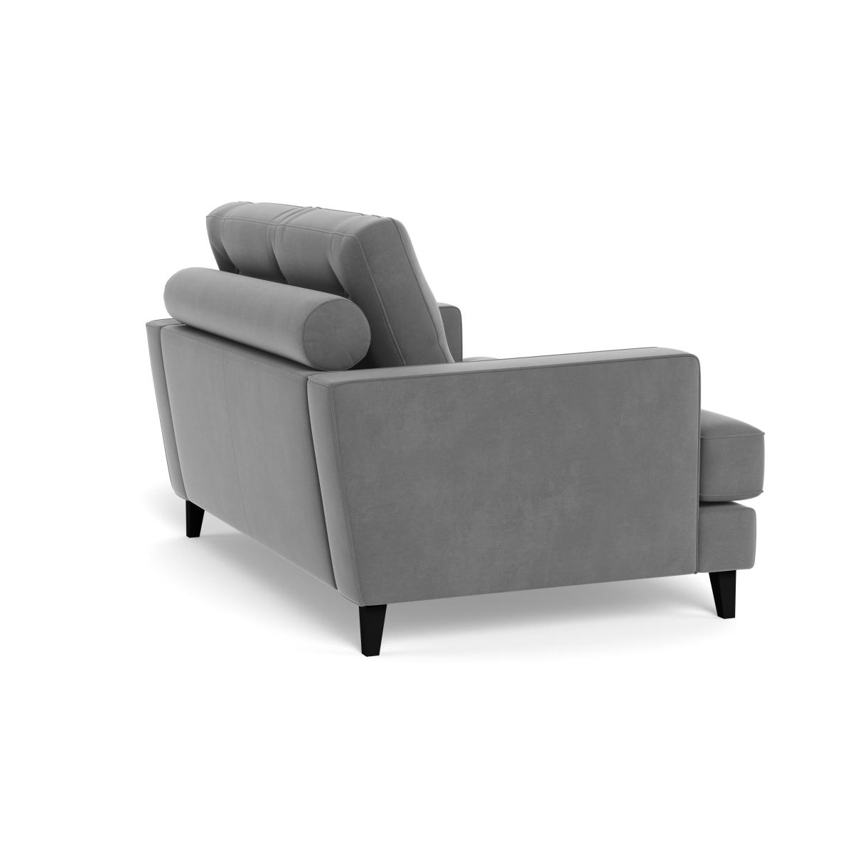 Heal's Mistral Loveseat Smart Velvet Mercury Black Feet – image 4