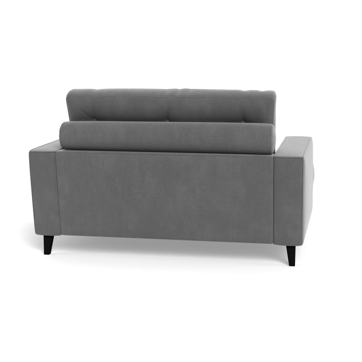 Heal's Mistral Loveseat Smart Velvet Mercury Black Feet – image 5