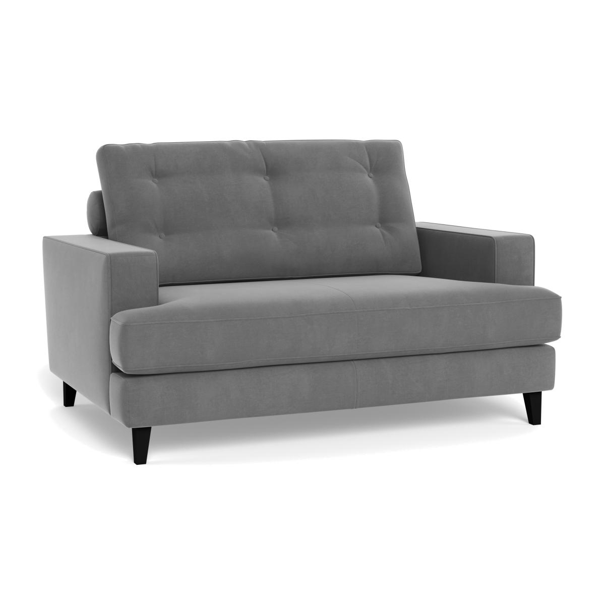 Heal's Mistral Loveseat Smart Velvet Mercury Black Feet – image 1
