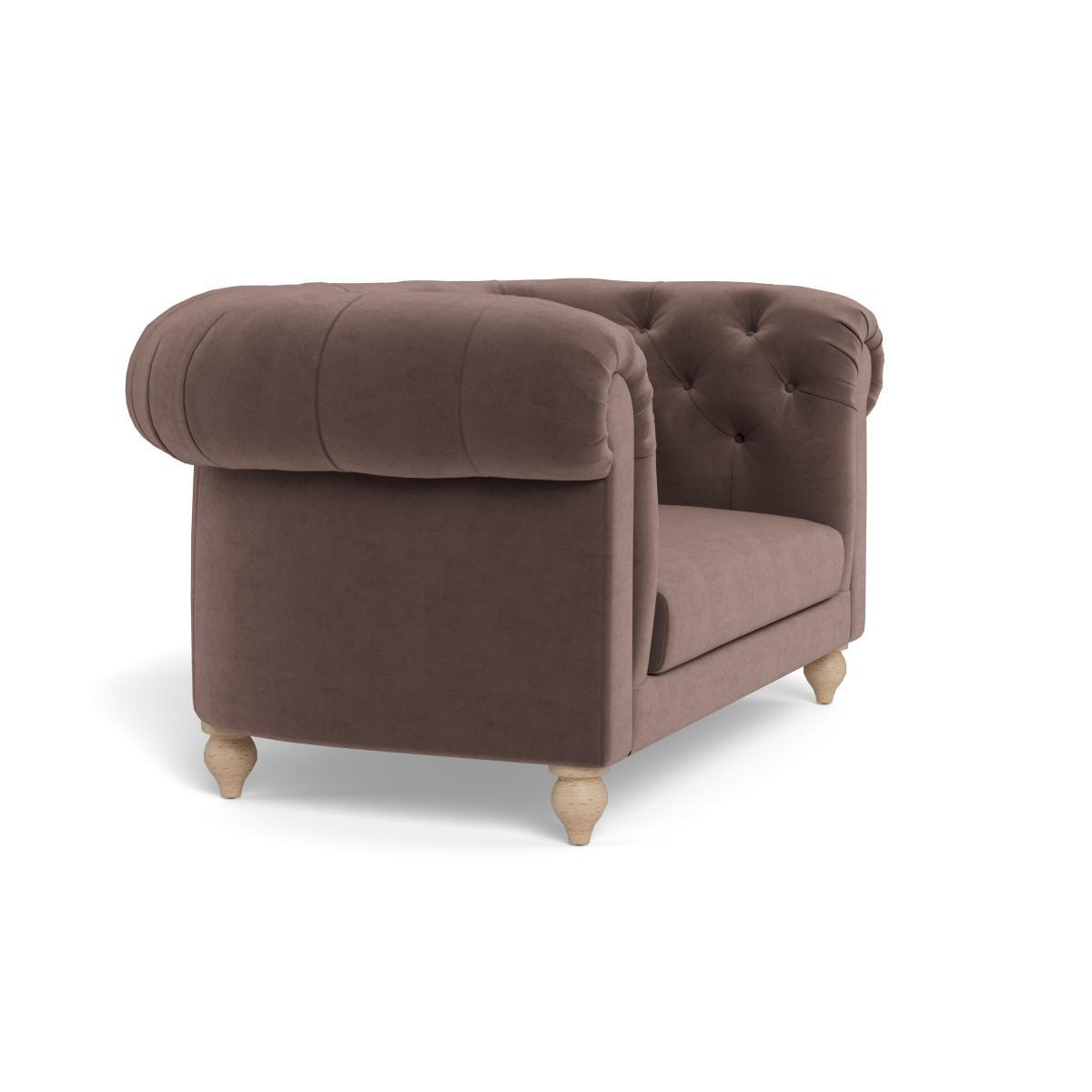Heal's Fitzrovia Loveseat Velvet Mink Black Feet - Heal's UK Furniture – image 2