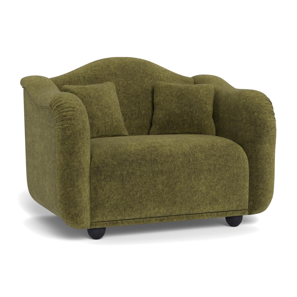 Heal's Tetbury Loveseat Boucle Velvet Wilder Black Beech Feet – image 1