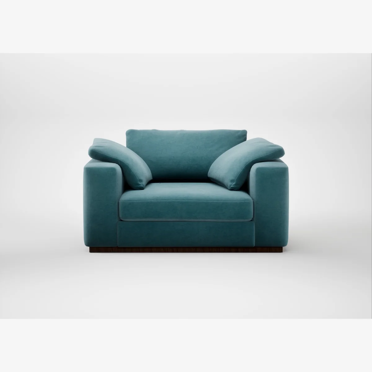 Heal's Trento Loveseat Smart Luxe Velvet Airforce Blue – image 1