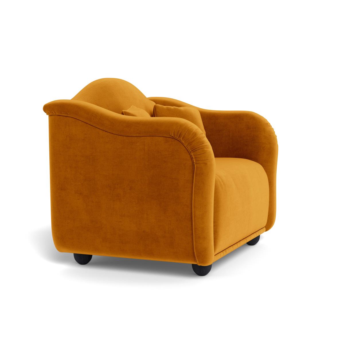 Heal's Tetbury Loveseat Smart Luxe Velvet Cognac Natural Beech Feet – image 3