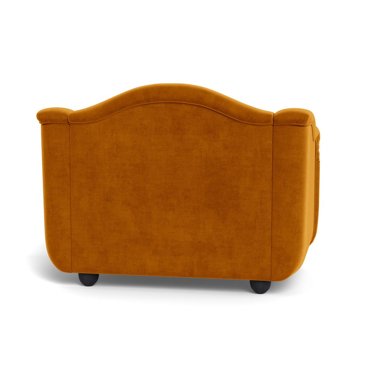 Heal's Tetbury Loveseat Smart Luxe Velvet Cognac Natural Beech Feet – image 6