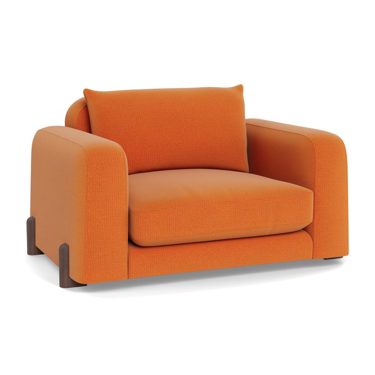 Heal's Nuvola Loveseat Tejo Recycled Zinnia Walnut Stained Feet – image 1