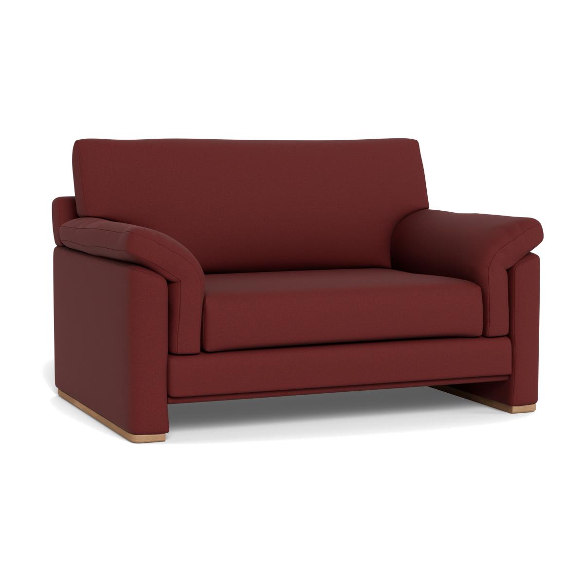 Heal's Paris II Loveseat Capelo Linen-Cotton Etruscan Red Natural Feet – image 1