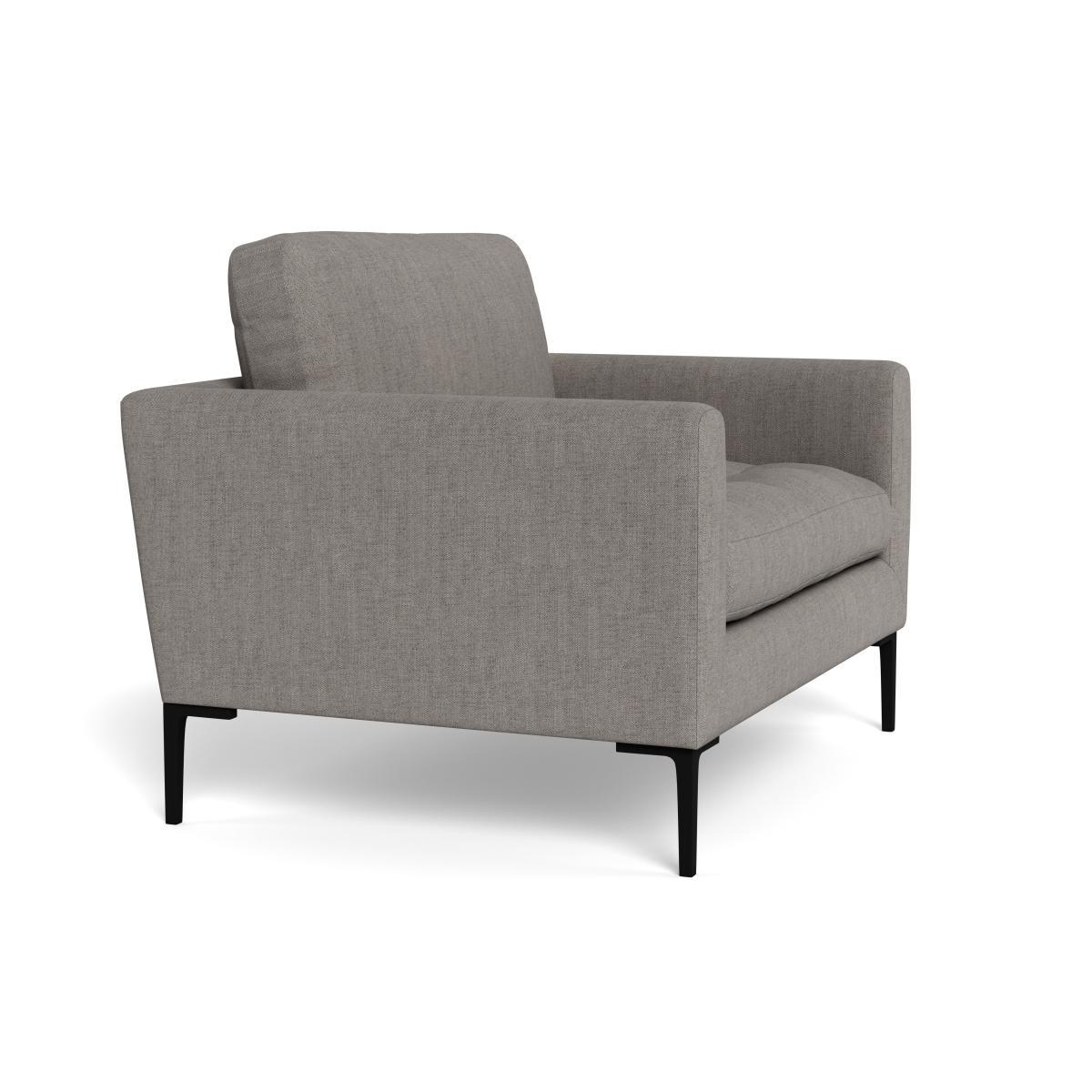 Heal's Eton Loveseat Broad Weave Pebble Brass Feet - Heal's UK Furniture – image 2