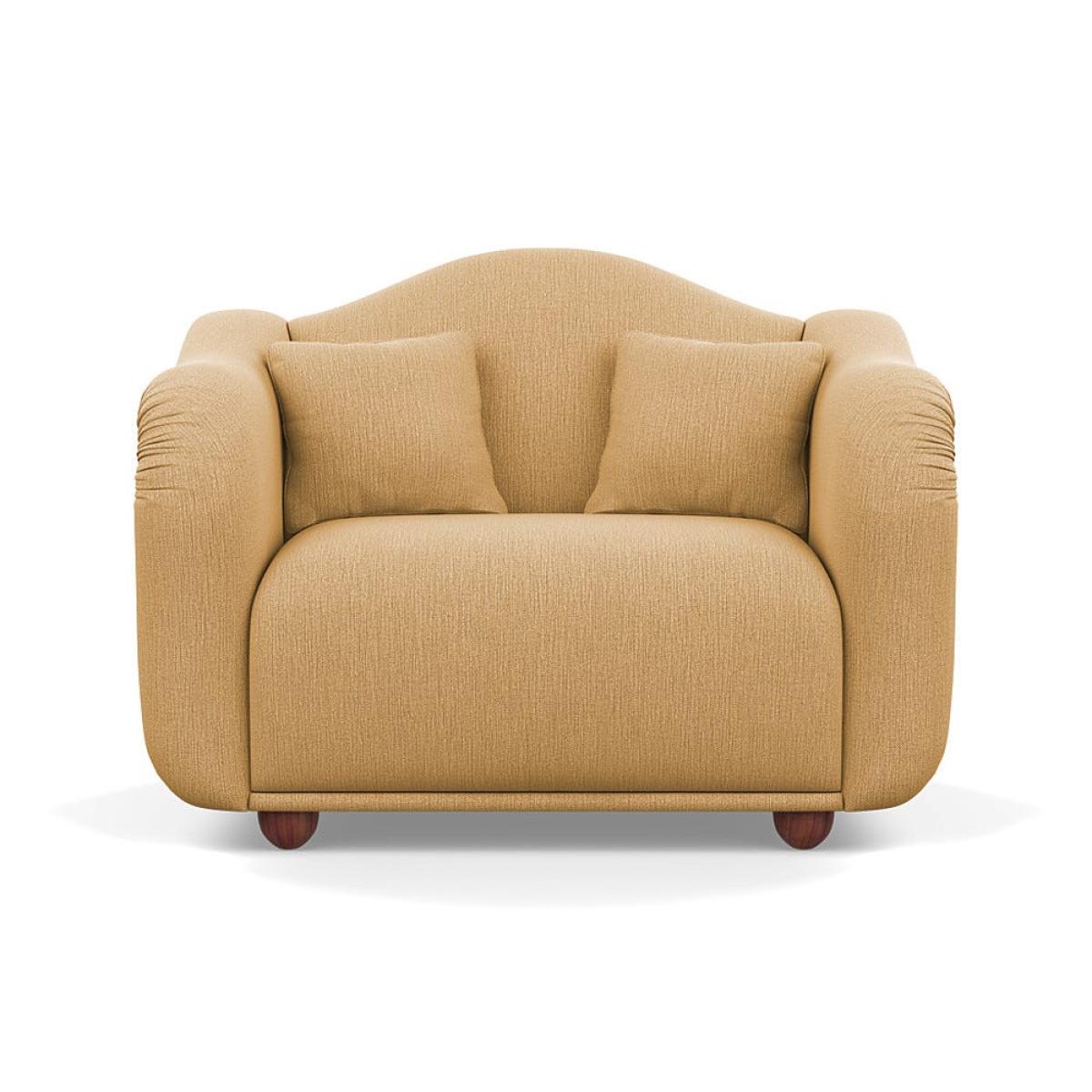 Heal's Tetbury Loveseat Smart Linen Mix Sand Walnut Stained Beech Feet – image 2