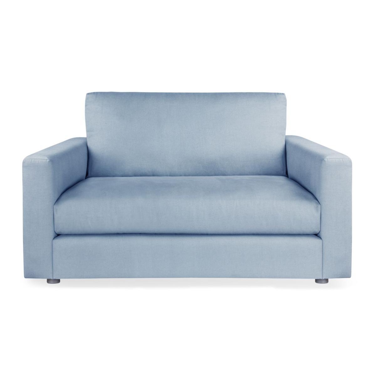 Heal's Nimbus II Loveseat Smart Linen Mix Duck Egg Black Feet - Heal's UK Furniture – image 8