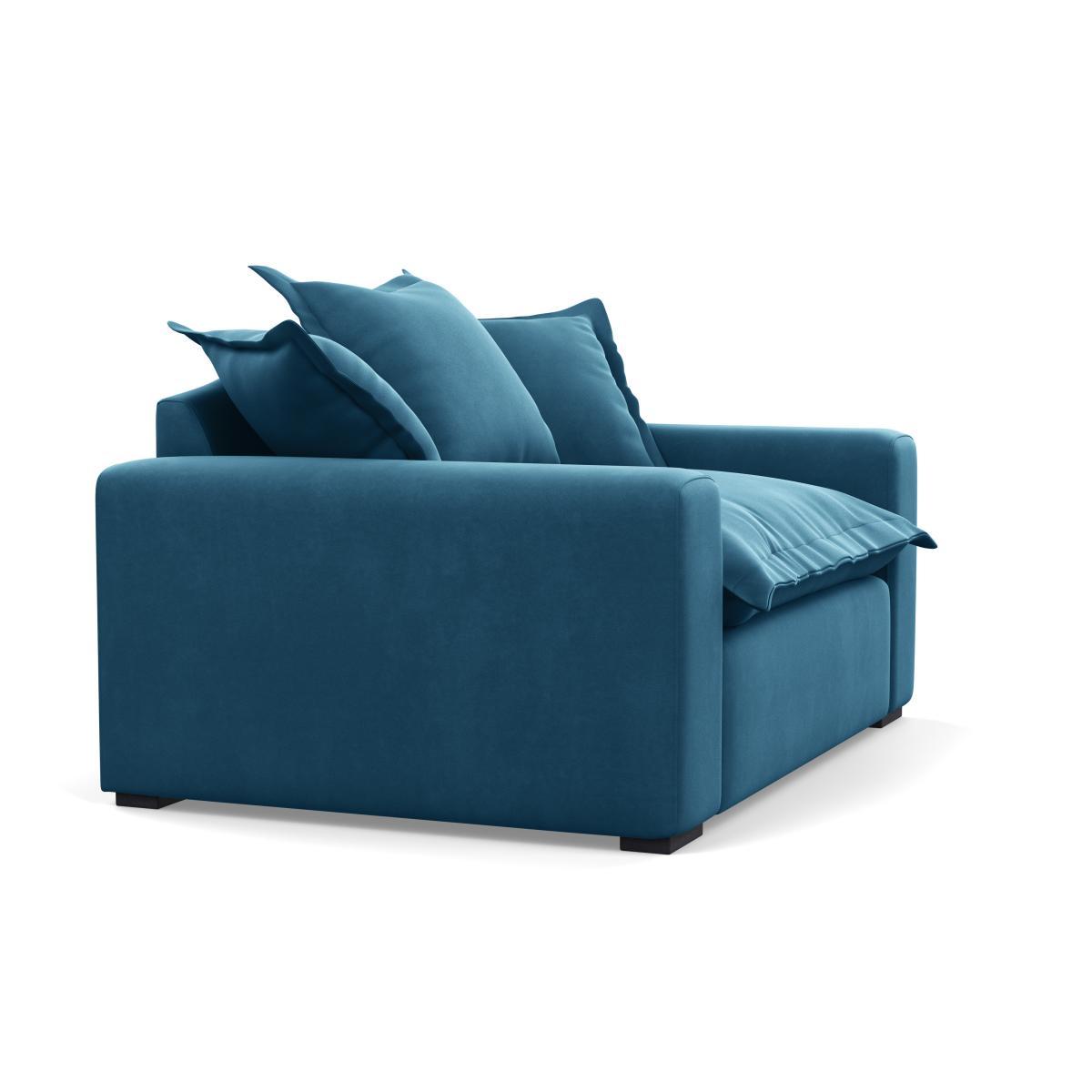 Heal's Brompton Loveseat Velvet Charcoal Natural Feet - Heal's UK Furniture – image 2