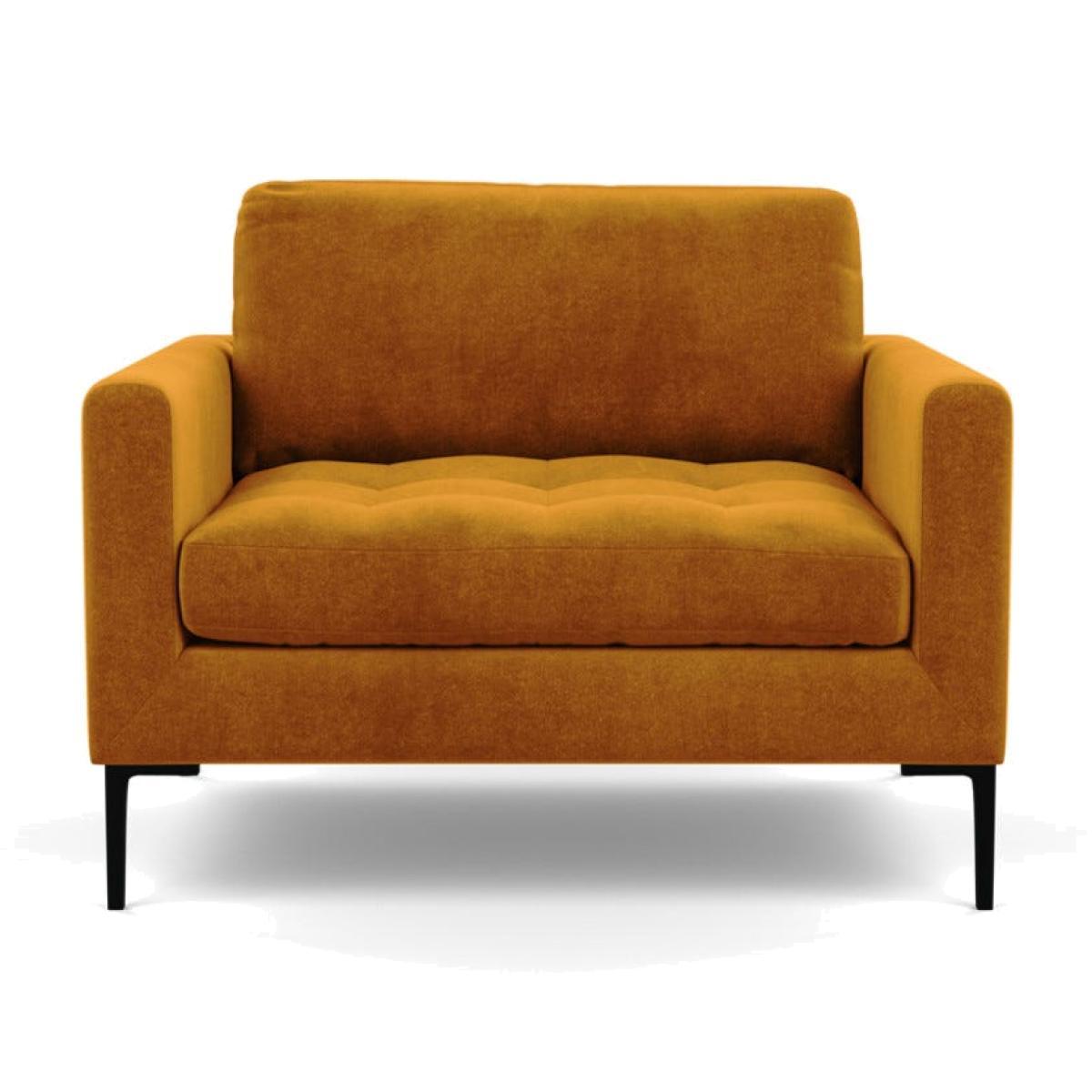 Heal's Eton Loveseat Smart Velvet Dolphin Brass - Heal's UK Furniture – image 1