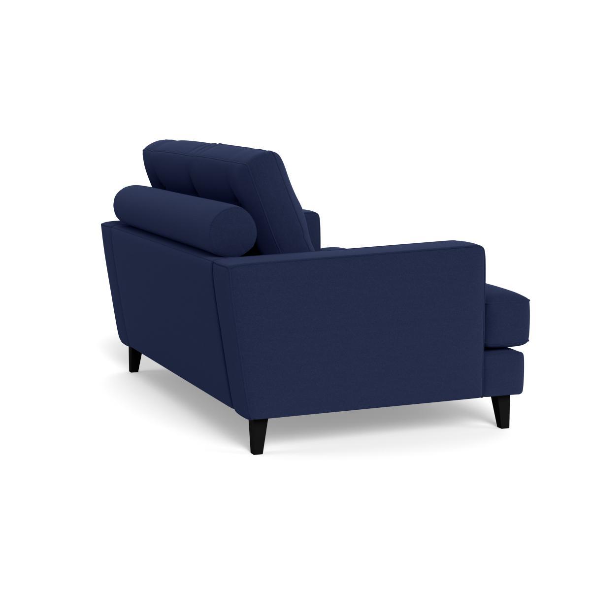 Heal's Mistral Loveseat Melton Wool New Navy Natural Feet - Heal's UK Furniture – image 4