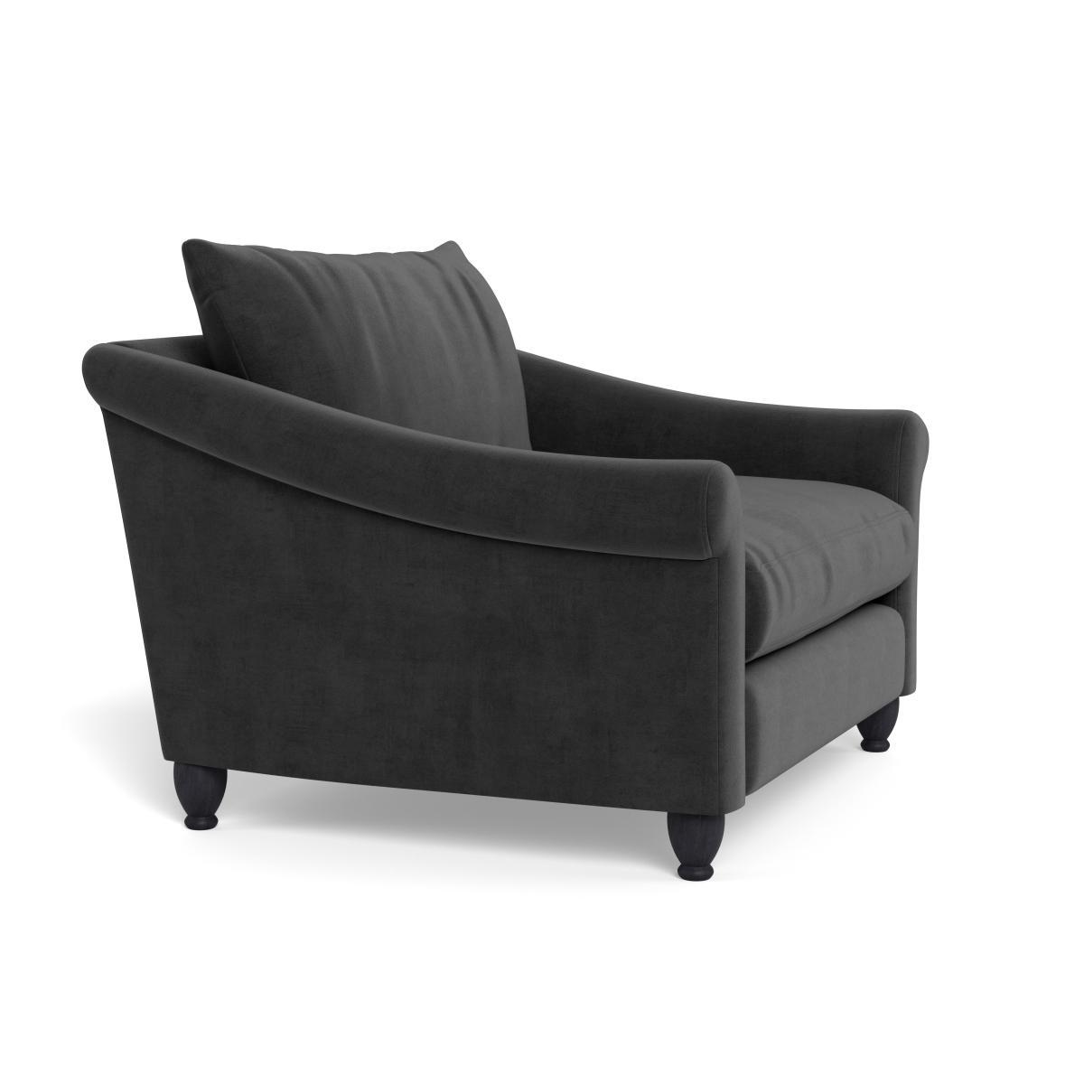 Heal's Devon Loveseat Smart Luxe Velvet Nickel Natural Ash Feet - Heal's UK Furniture – image 2