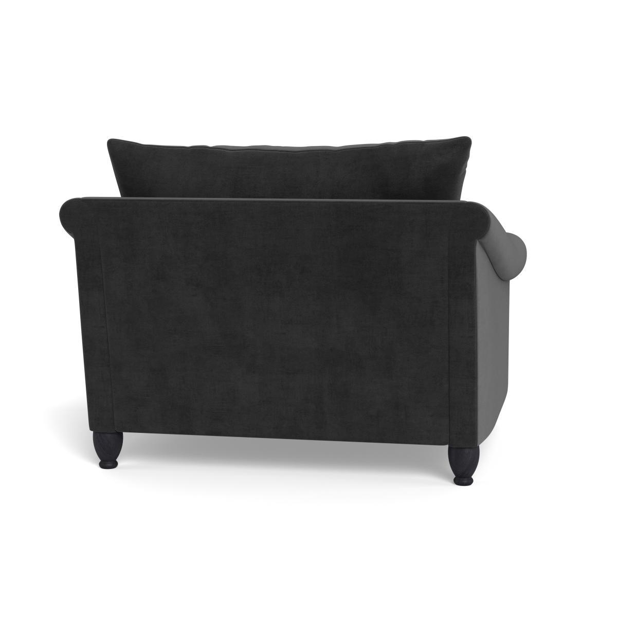 Heal's Devon Loveseat Smart Luxe Velvet Nickel Natural Ash Feet - Heal's UK Furniture – image 5