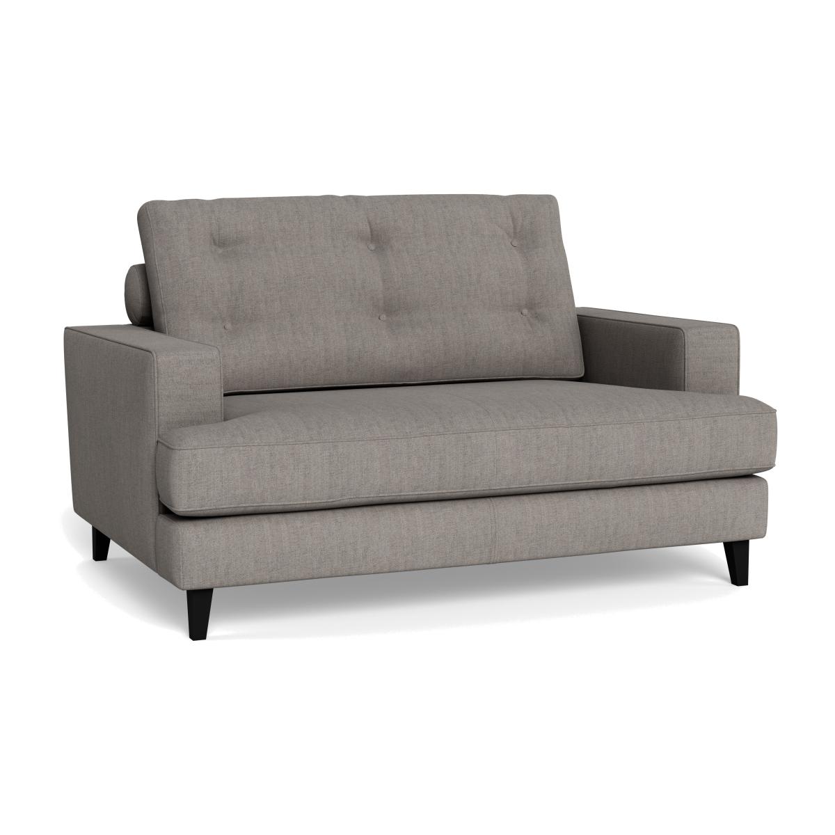 Heal's Mistral Loveseat Broad Weave Pebble Natural Feet – image 1