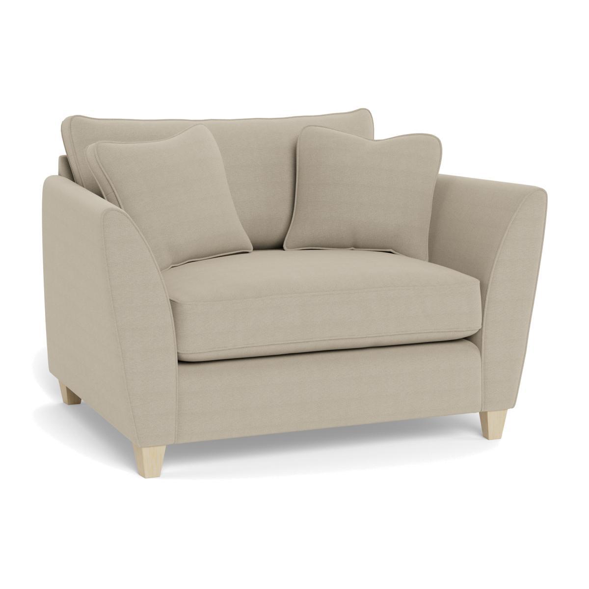 Heal's Torino Loveseat Linen Hessian Black Feet - Heal's UK Furniture – image 1