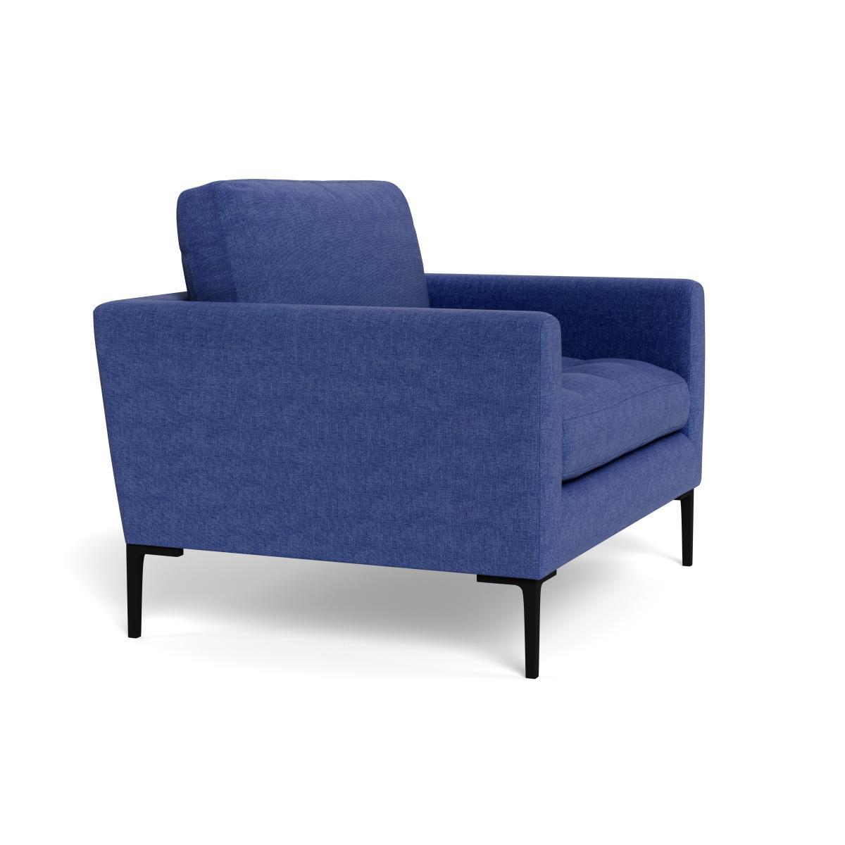 Heal's Eton Loveseat Brushed Cotton Cobalt Brass Feet - Heal's UK Furniture – image 2