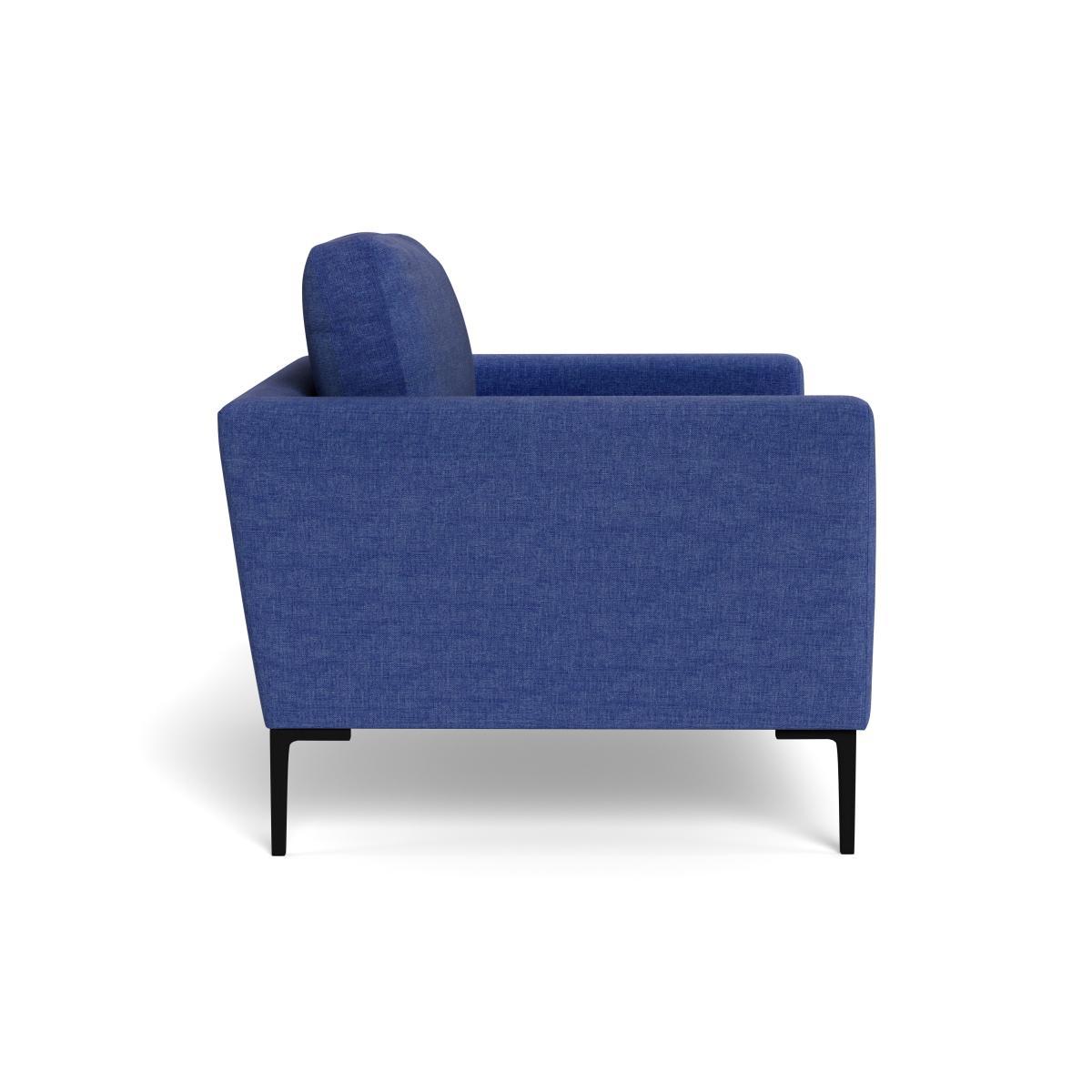 Heal's Eton Loveseat Brushed Cotton Cobalt Brass Feet - Heal's UK Furniture – image 3
