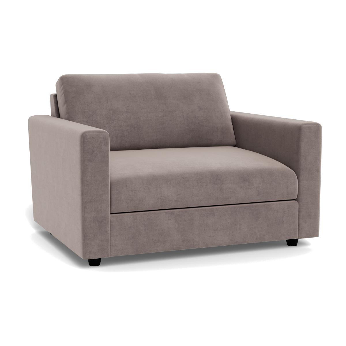 Heal's Nimbus II Loveseat Smart Luxe Velvet Mushroom Black Feet – image 1
