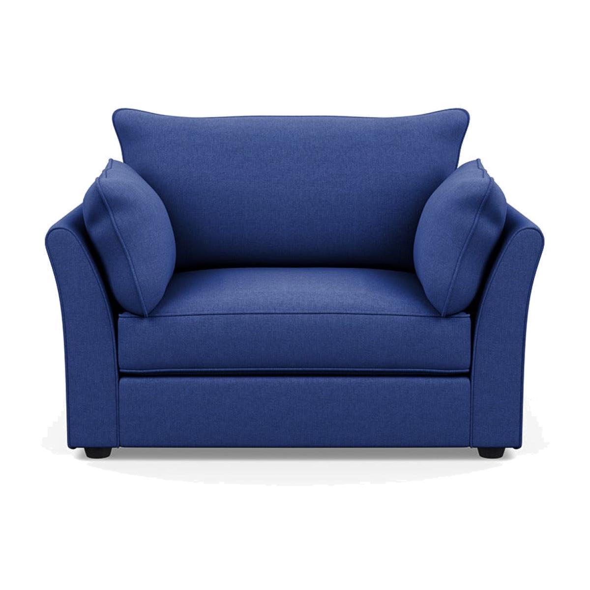 Heal's Tailor Loveseat Brushed Cotton Cobalt Black Beech Feet