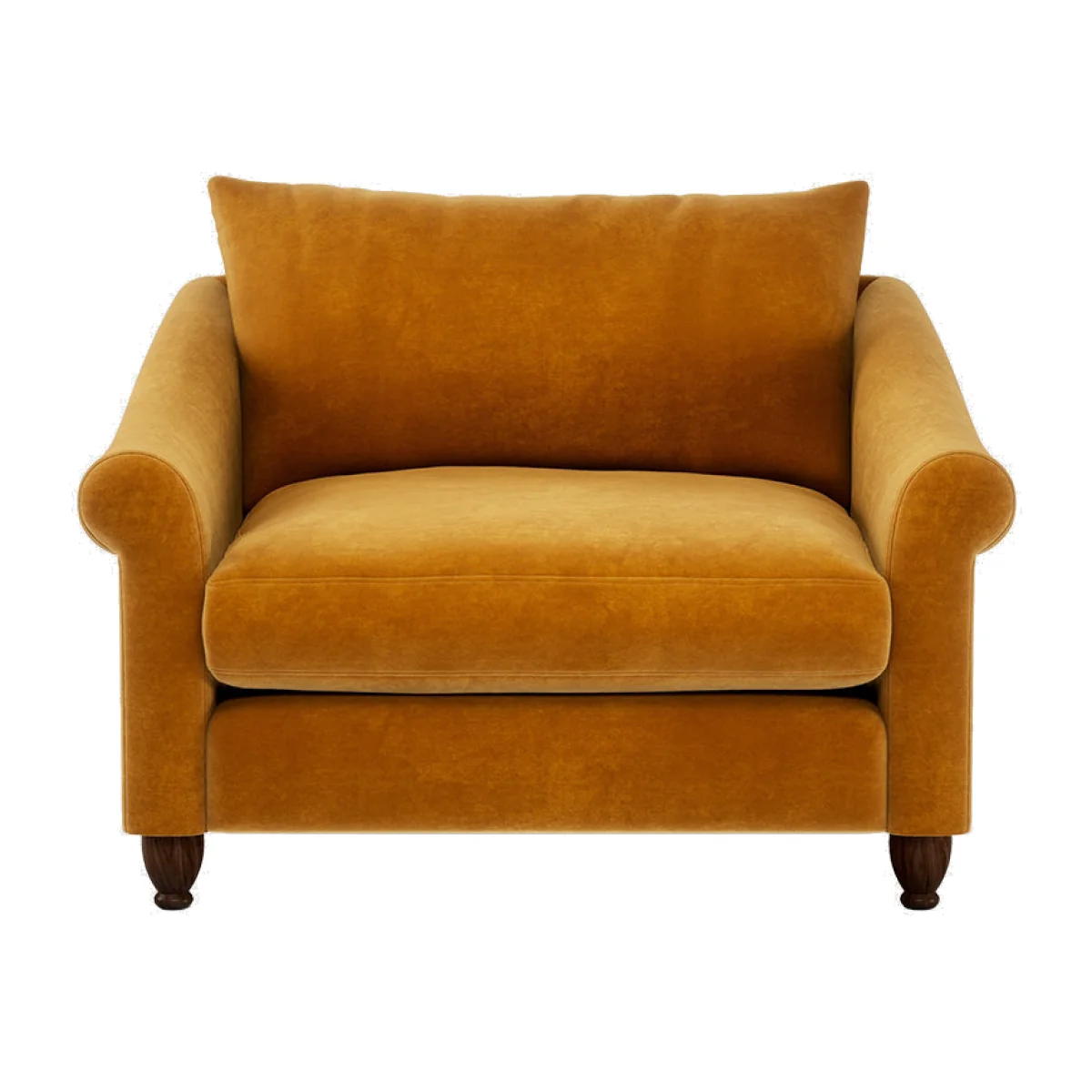 Heal's Devon Loveseat Loop Twill Fossil Black Feet – image 1