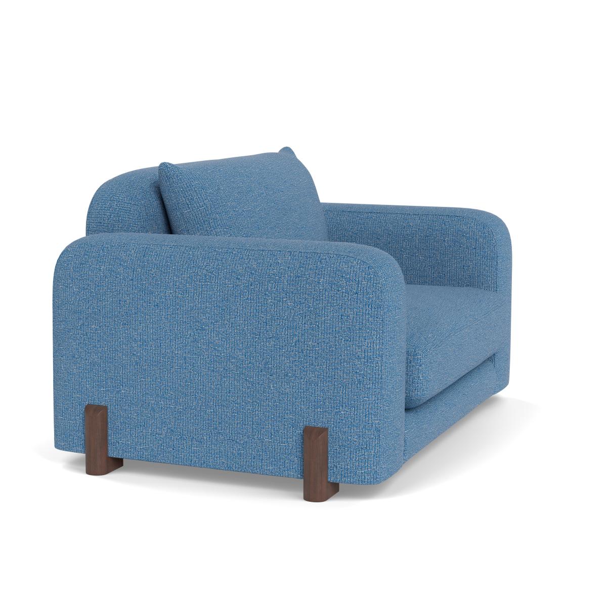 Heal's Nuvola Loveseat Tejo Recycled Cobalt Walnut Stained Feet – image 2