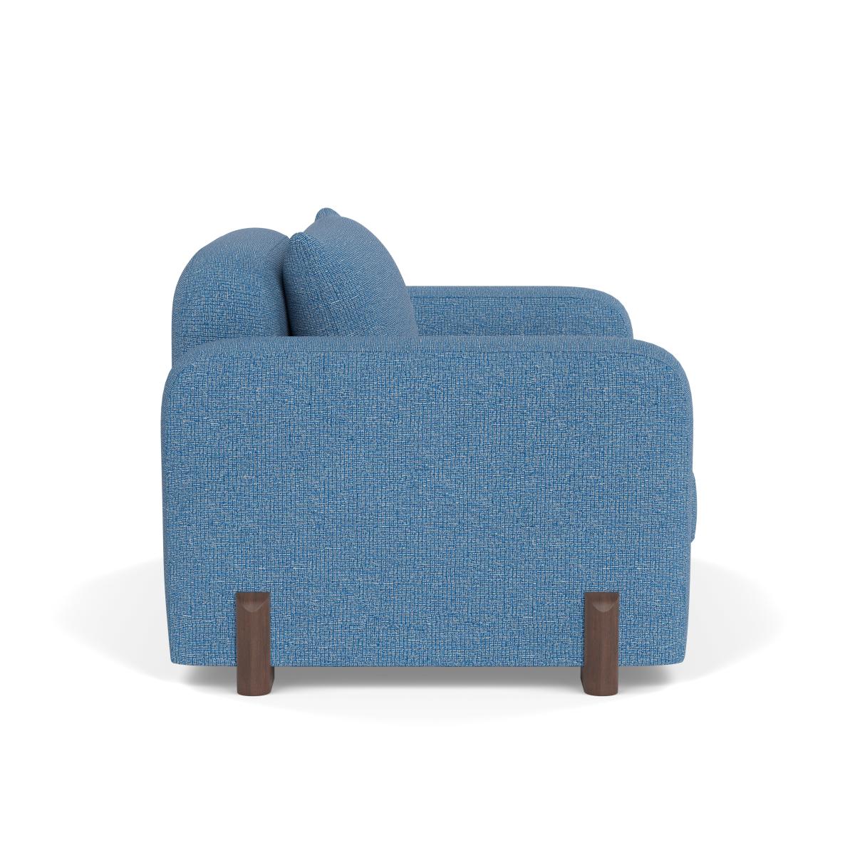 Heal's Nuvola Loveseat Tejo Recycled Cobalt Walnut Stained Feet – image 3