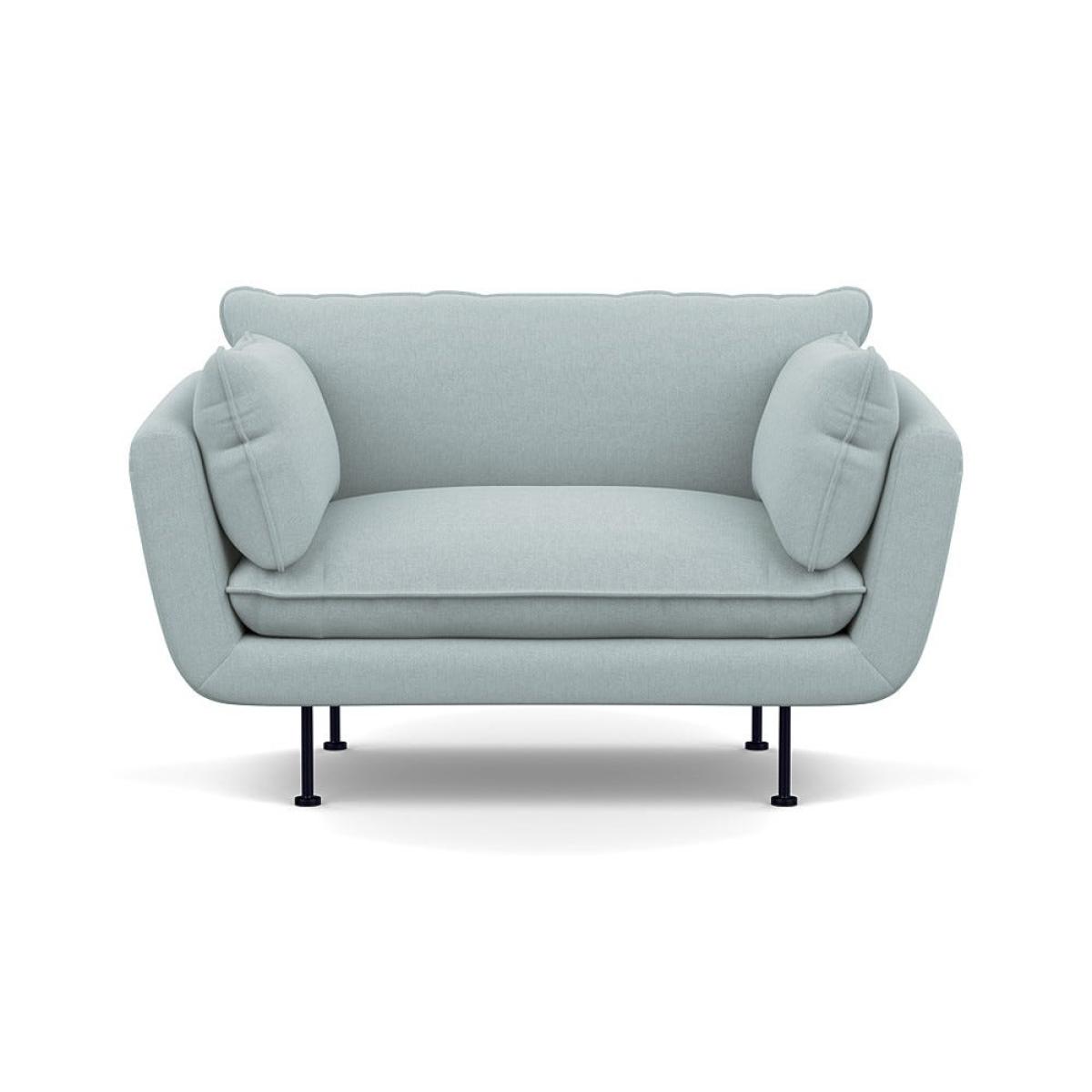 Heal's Allora Loveseat Brushed Cotton Mist Black Feet – image 2