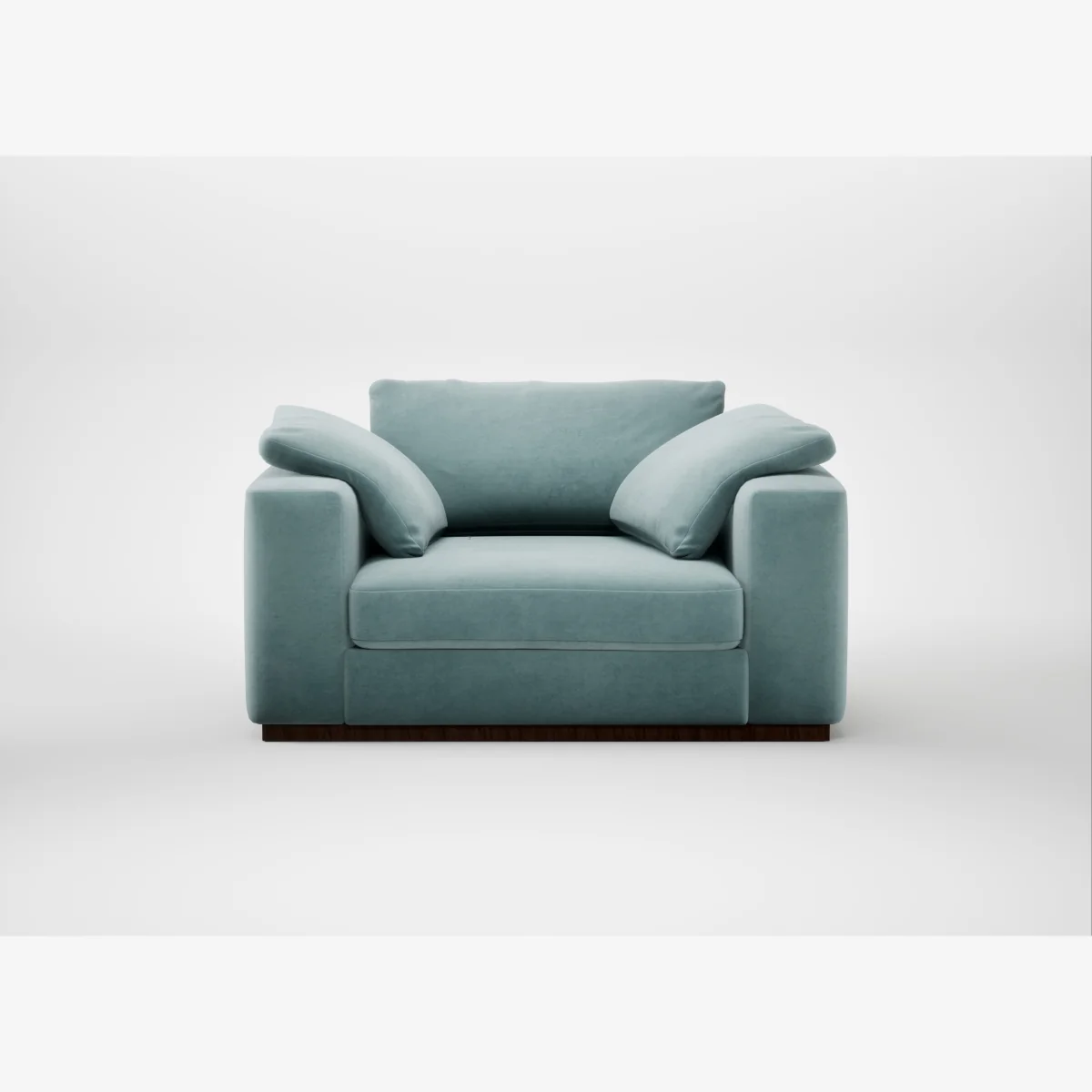 Heal's Trento Loveseat Smart Luxe Velvet Mineral Blue – image 1