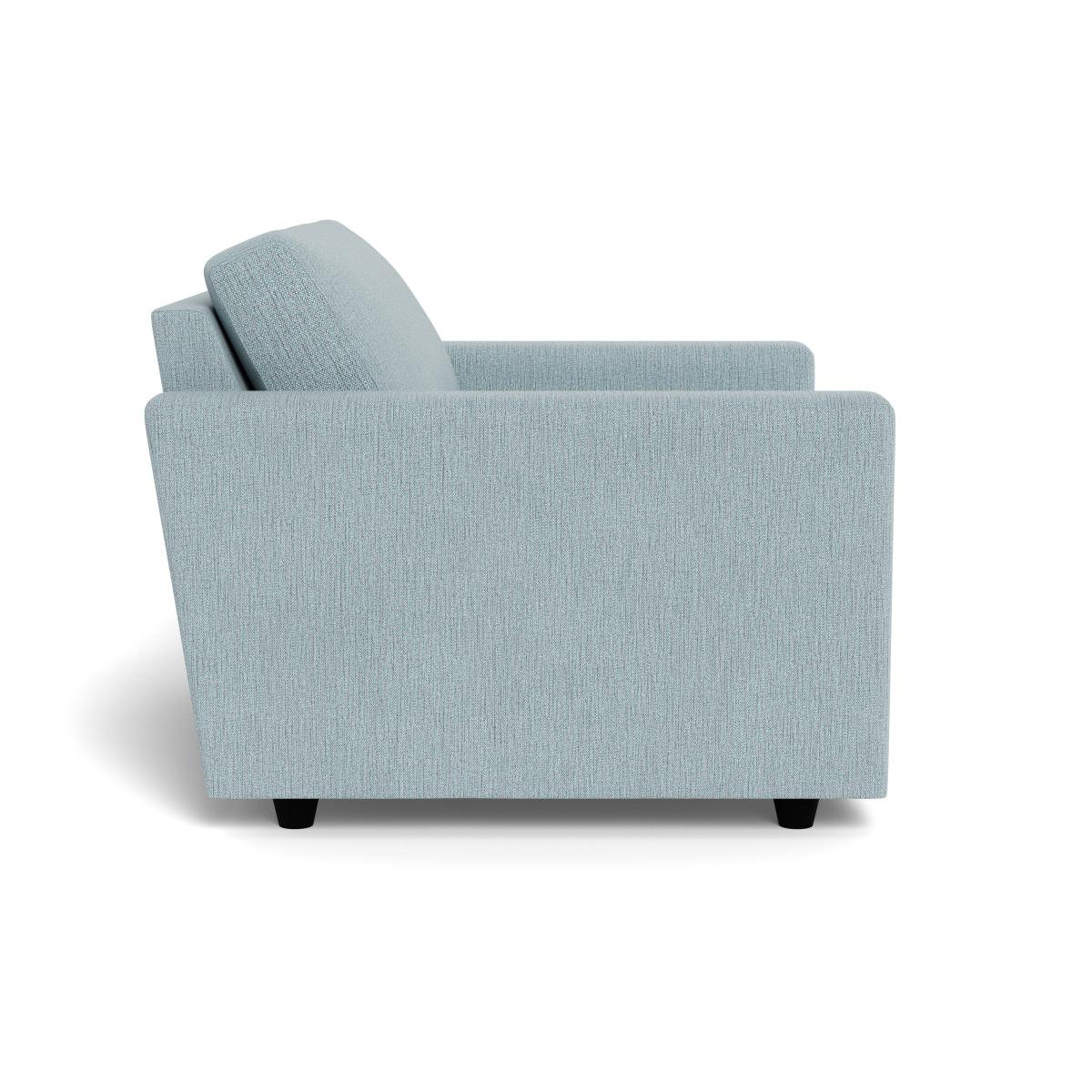 Heal's Nimbus II Loveseat Smart Linen Mix Duck Egg Black Feet – image 4