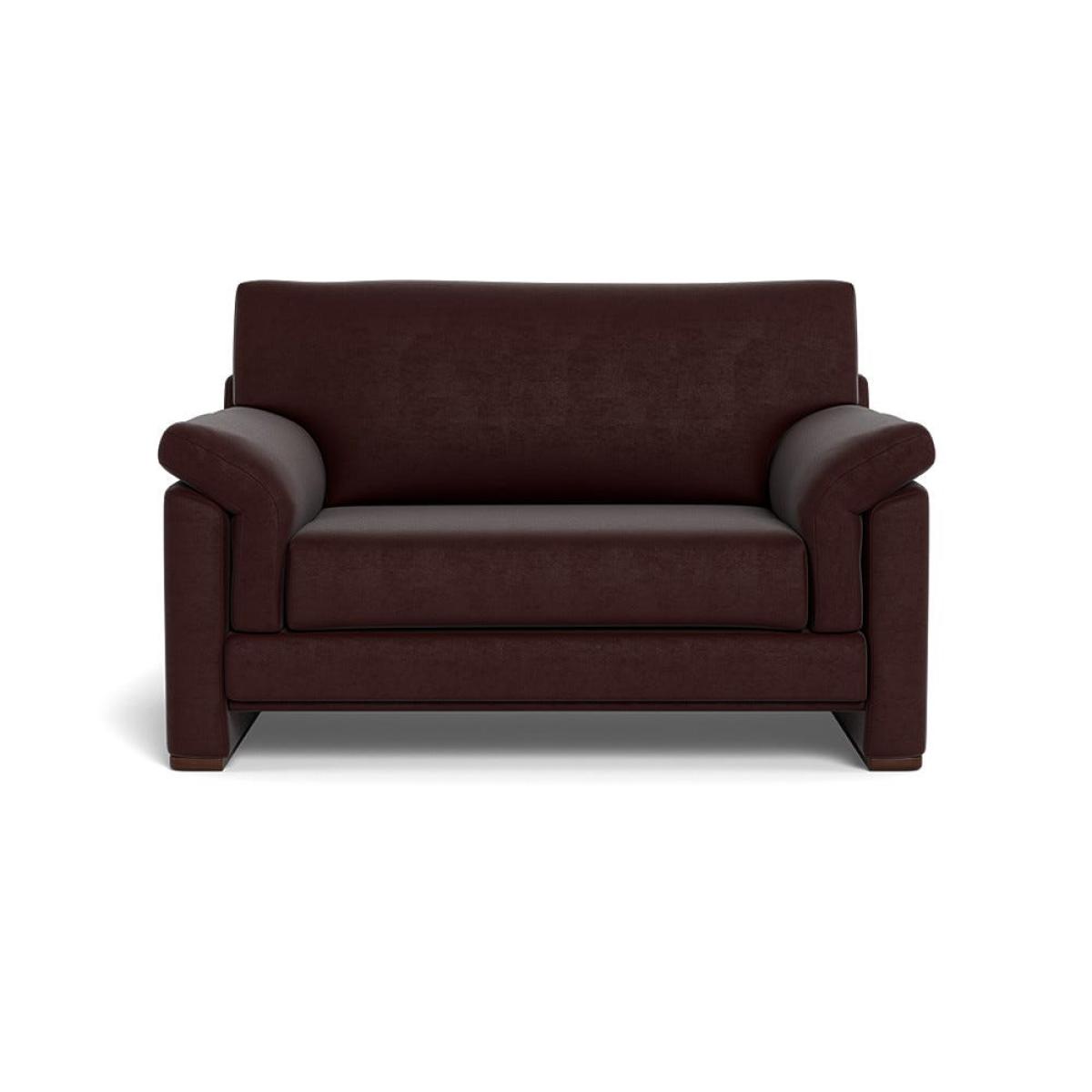 Heal's Paris II Loveseat Smart Luxe Velvet Acorn Walnut Stained Feet – image 2