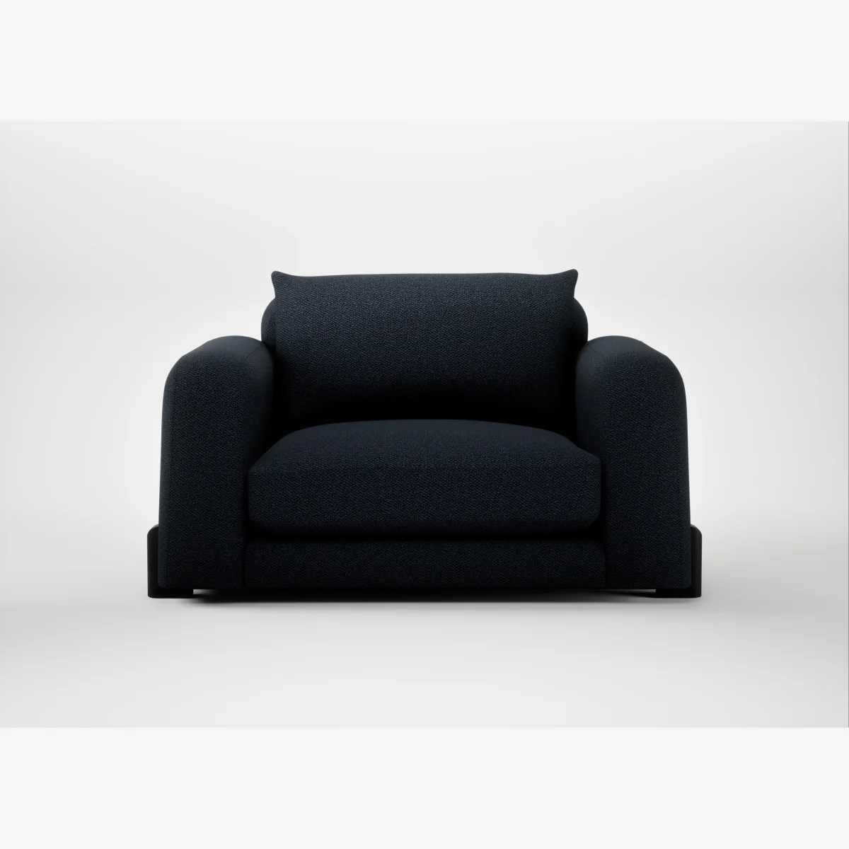 Heal's Nuvola Loveseat Loop Twill Midnight Black Feet