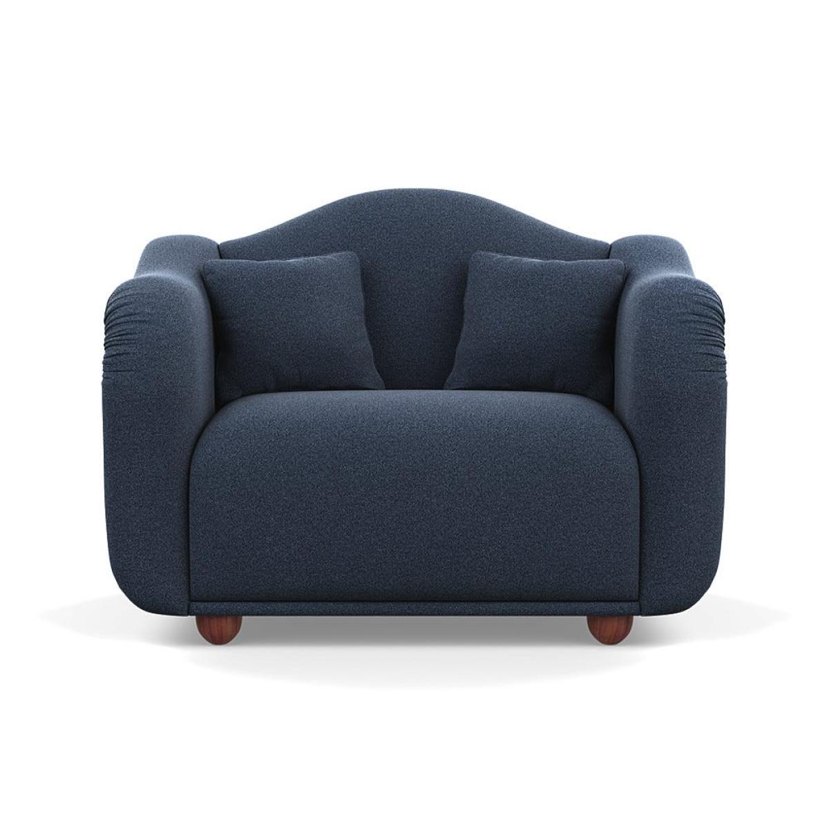 Heal's Tetbury Loveseat Boucle Indigo Walnut Stained Beech Feet – image 2