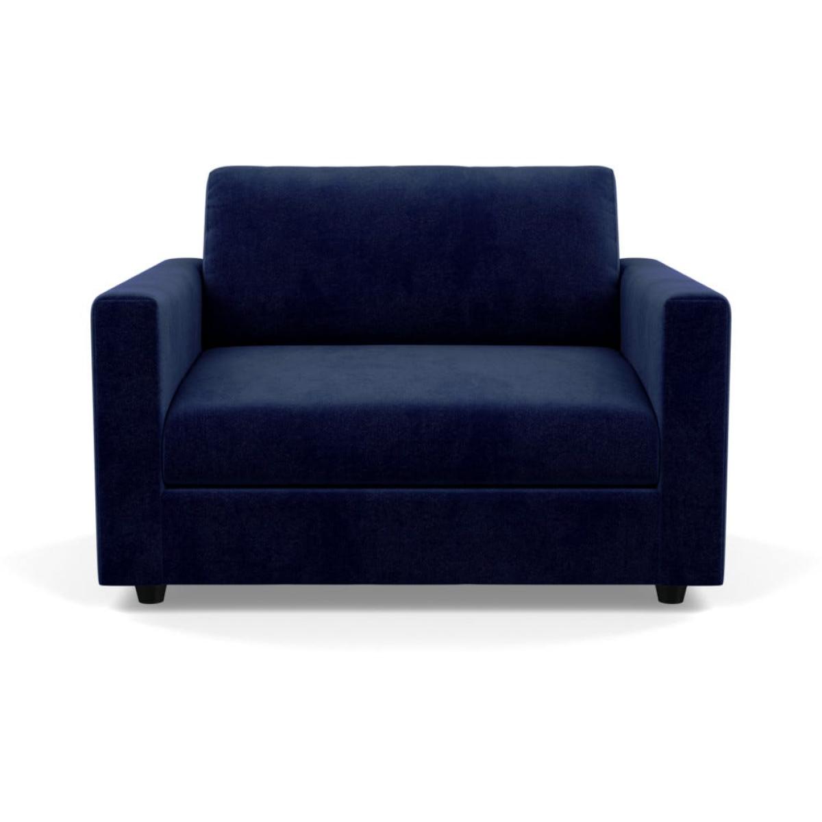 Heal's Nimbus II Loveseat Smart Luxe Velvet Midnight Black Feet – image 2