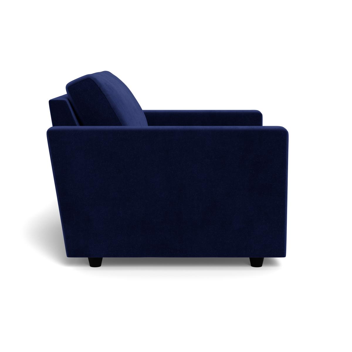Heal's Nimbus II Loveseat Smart Luxe Velvet Midnight Black Feet – image 4