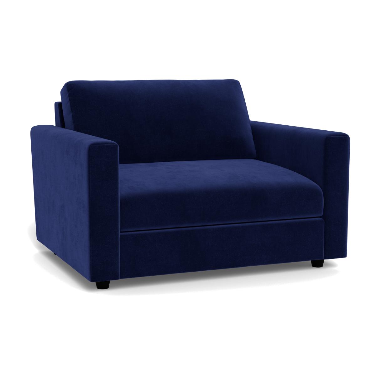 Heal's Nimbus II Loveseat Smart Luxe Velvet Midnight Black Feet – image 1