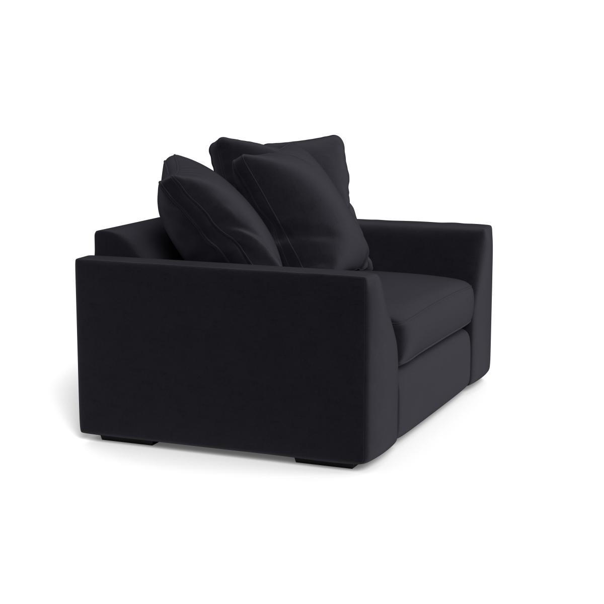 Heal's Cumulus Loveseat Velvet Black Black Feet - Heal's UK Furniture – image 2
