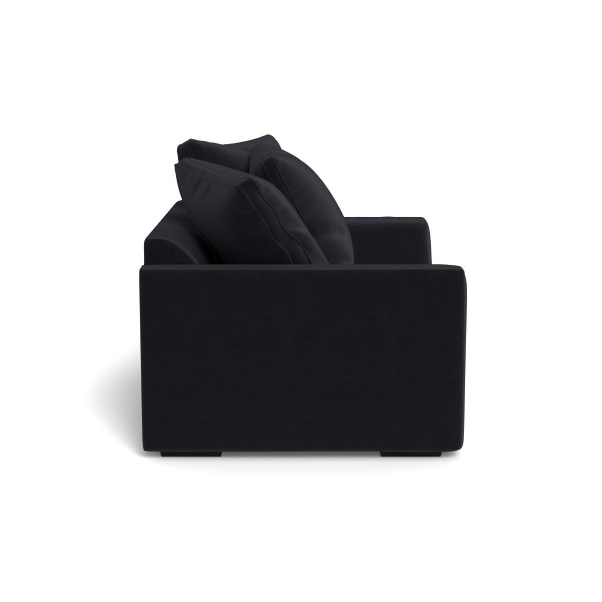 Heal's Cumulus Loveseat Velvet Black Black Feet - Heal's UK Furniture – image 3