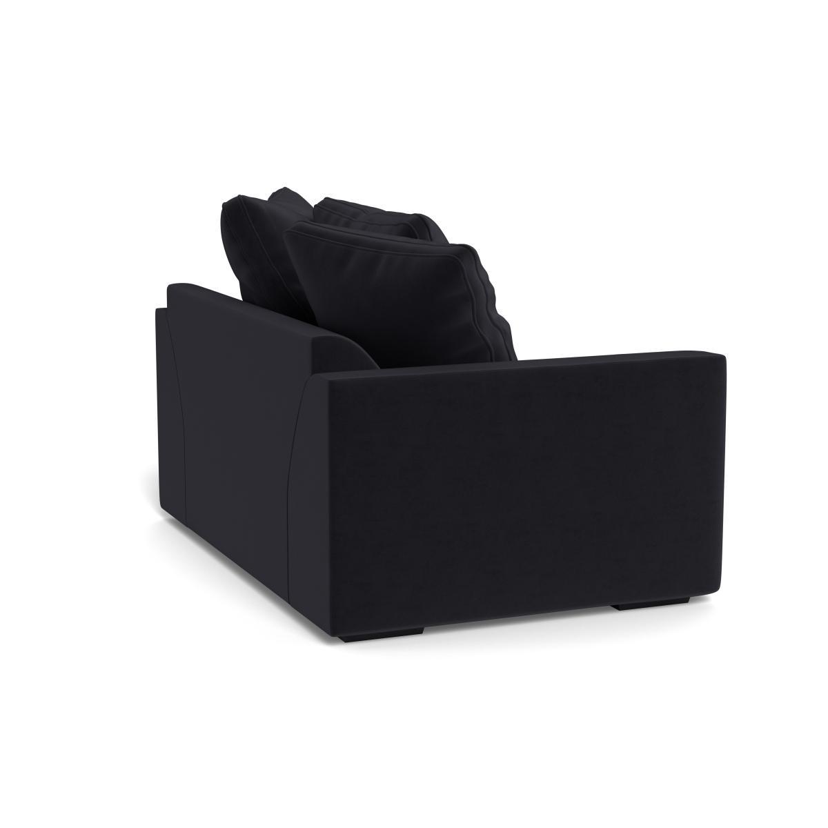 Heal's Cumulus Loveseat Velvet Black Black Feet - Heal's UK Furniture – image 4