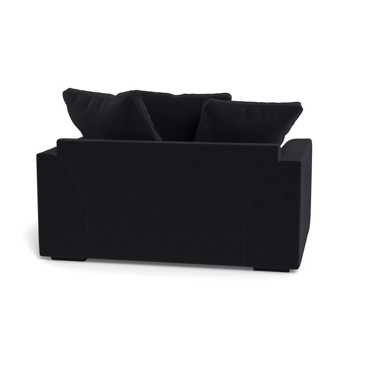 Heal's Cumulus Loveseat Velvet Black Black Feet - Heal's UK Furniture – image 5
