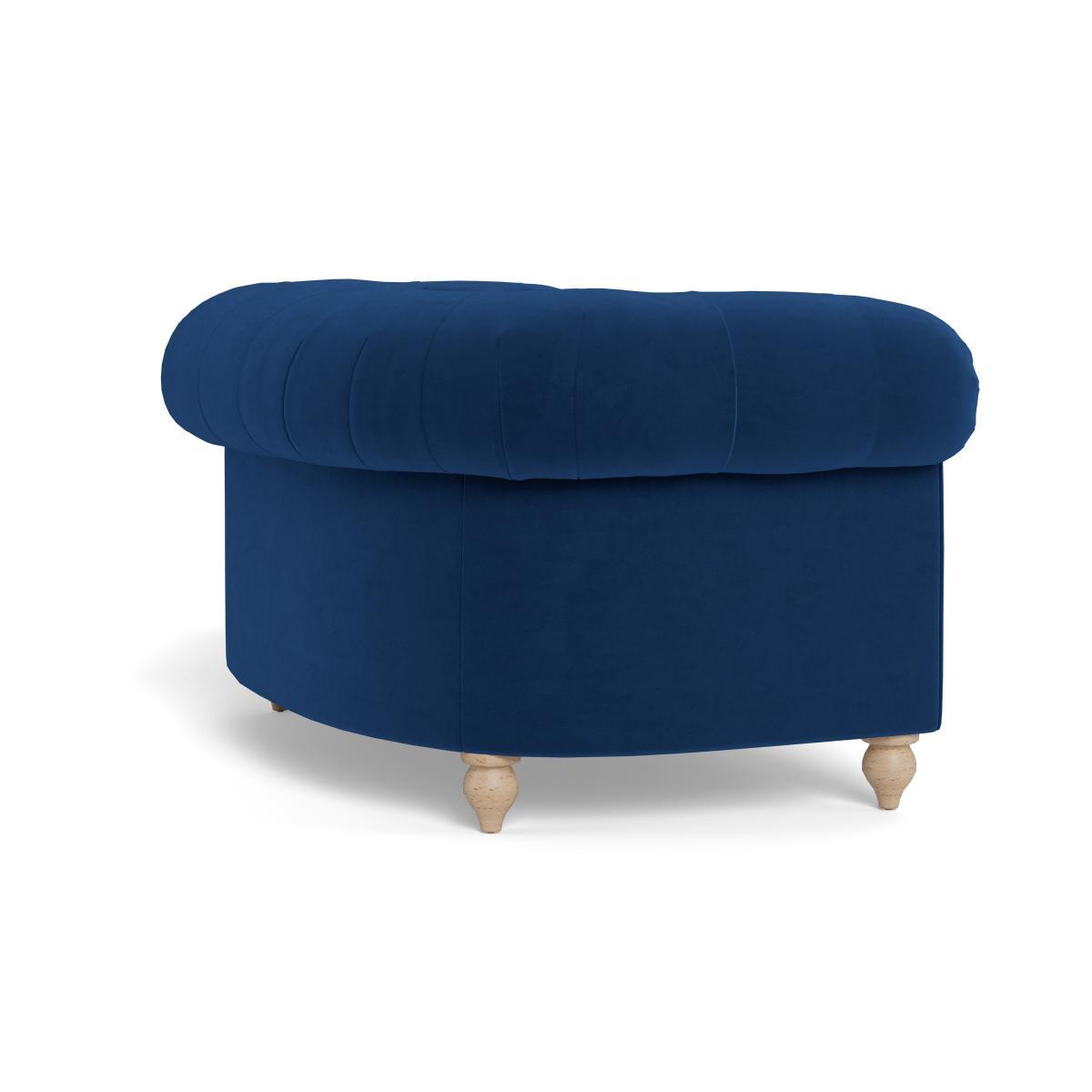 Heal's Fitzrovia Loveseat Velvet Petrol Chestnut Stain Feet - Heal's UK Bedroom Furniture – image 4