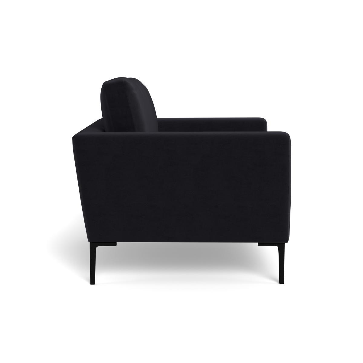 Heal's Eton Loveseat Velvet Black Black Feet - Heal's UK Furniture – image 3
