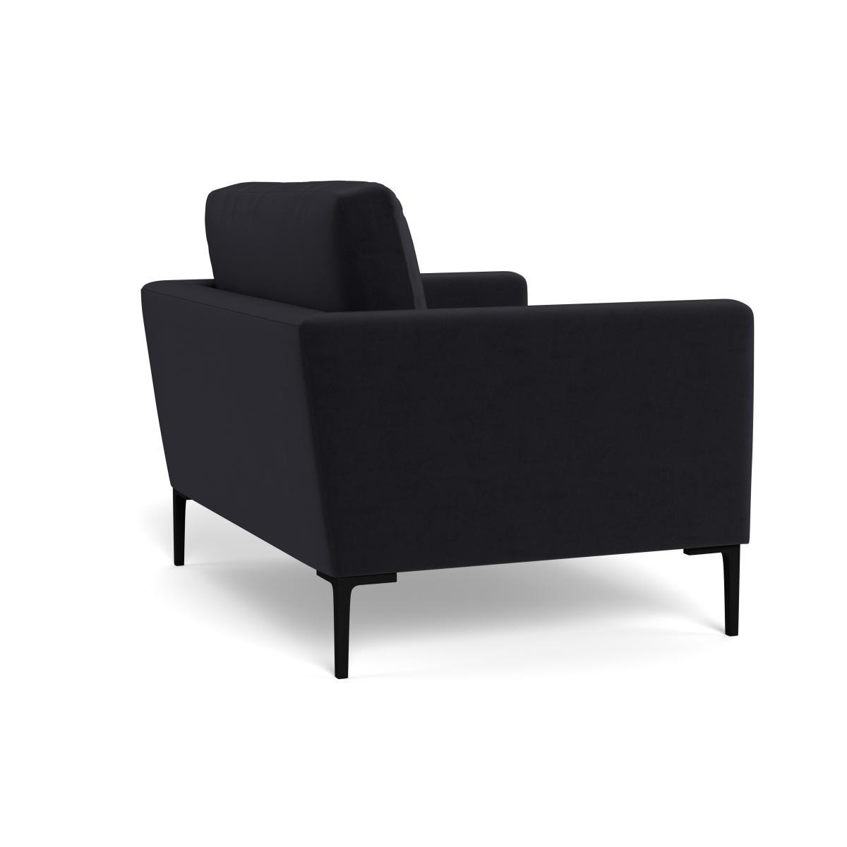 Heal's Eton Loveseat Velvet Black Black Feet - Heal's UK Furniture – image 4