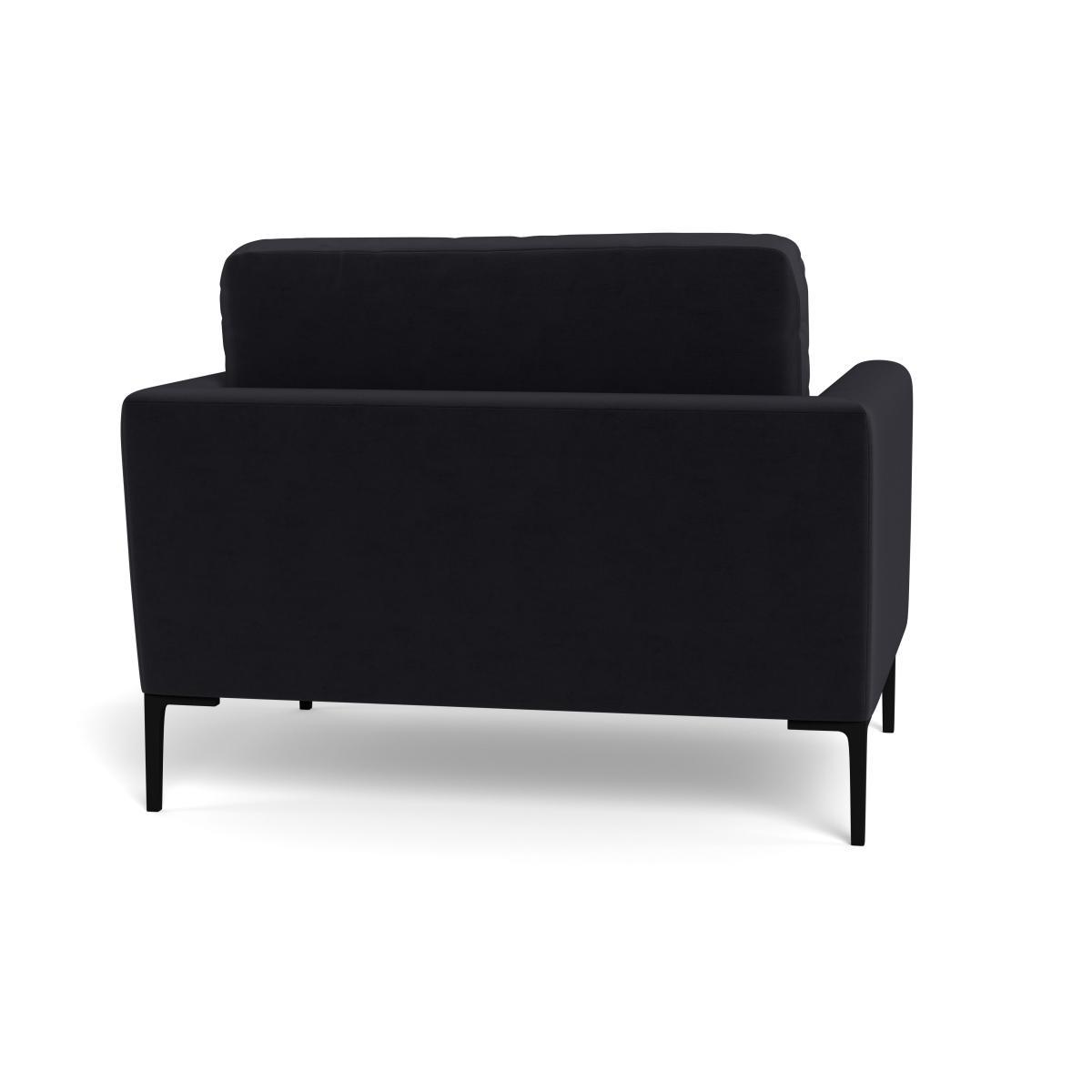 Heal's Eton Loveseat Velvet Black Black Feet - Heal's UK Furniture – image 5