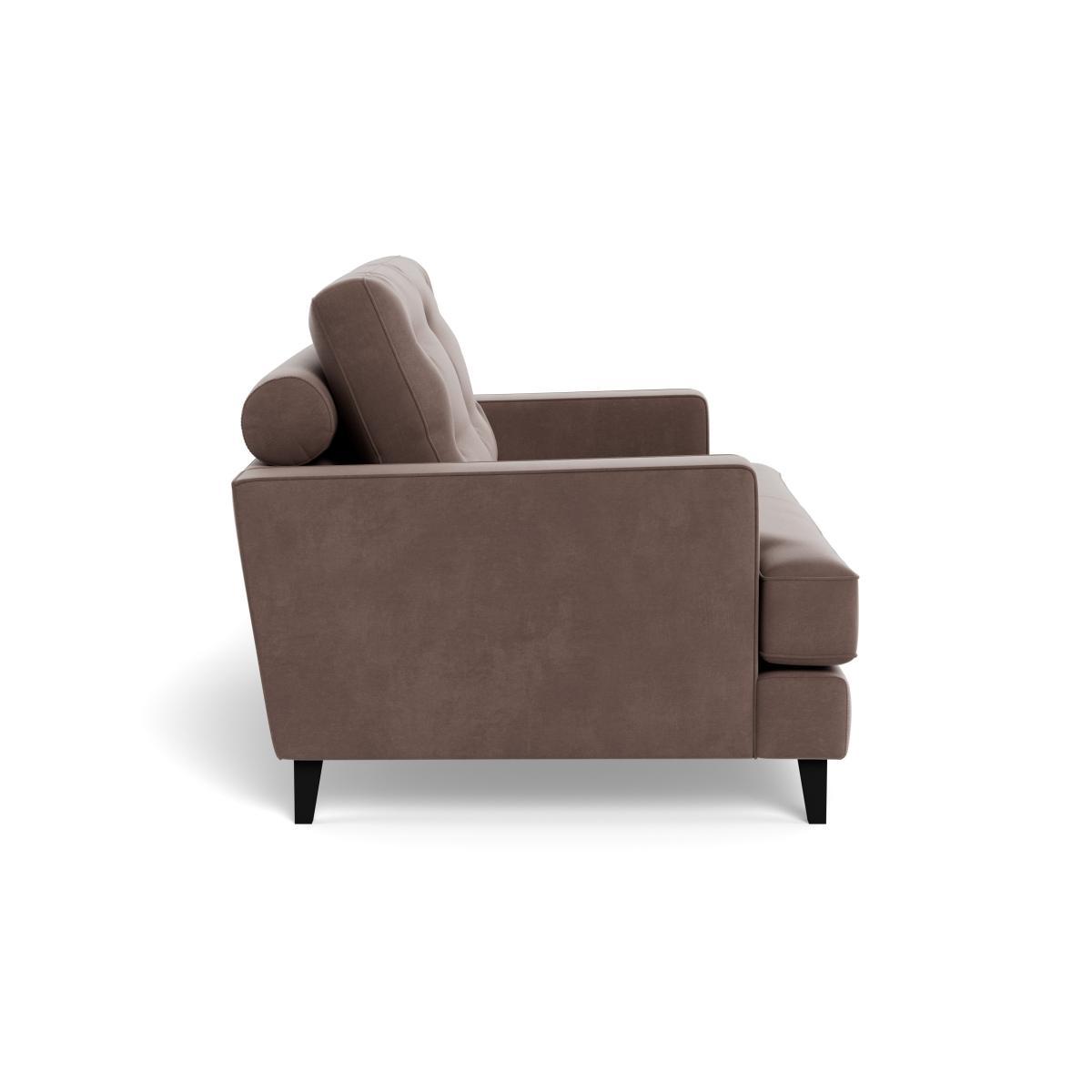 Heal's Mistral Loveseat Smart Velvet Mouse Black Feet - Heal's UK Furniture – image 3