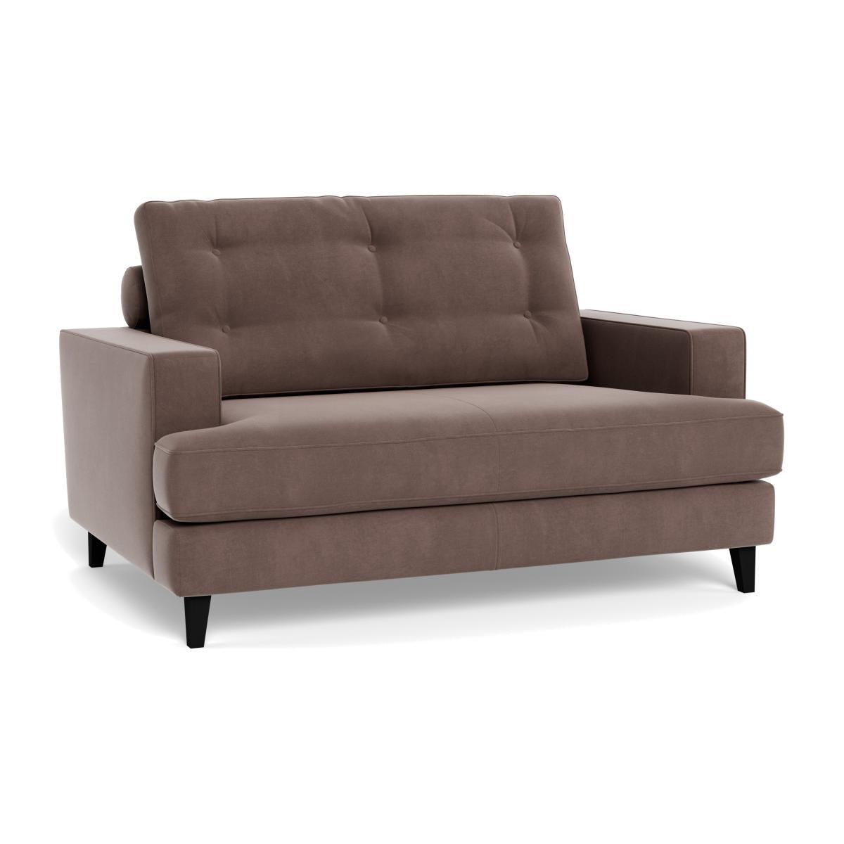 Heal's Mistral Loveseat Smart Velvet Mouse Black Feet - Heal's UK Furniture – image 1